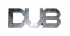EMBLEMA DUB CHICO METALICO CROMADO