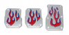 PEDAL FLAMAS C/LUZ ESTÃNDAR (3 PZAS)