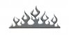 EMBLEMA ELIMINATOR ACERO INOX.FLAMAS LARGA